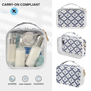 New Arrival Customs logo Waterproof Travel Wash <b>Makeup</b> <b>Storage</b> Bag Women clear Pvc Cosmetic Bag Transparent - Product Image 5