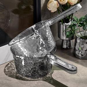 Aopums Cucharón de agua de plástico transparente 7720, mango largo duradero para regar plantas de cocina, lavar inodoros - Product Image 3