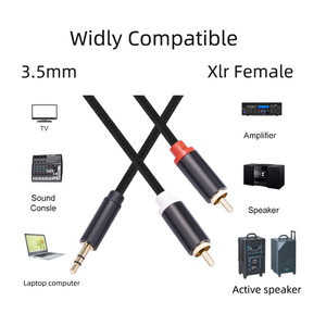 1m 2m 3m pieno rame placcato in oro 3.5 maschio a <span class=keywords><strong>2</strong></span> anni maschio telefono cellulare collegamento al Computer amplificatore Subwoofer cavo <span class=keywords><strong>Audio</strong></span> - Product Image 6