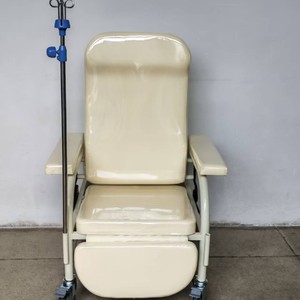 Silla de Infusión Kang Zhi Xing KX-D41 Blanca, Silla Individual de Acero Inoxidable para Sala de Espera de Hospital o Clínica - Product Image 1