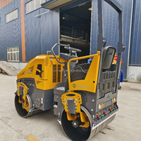Rouleau compacteur d'asphalte à double tambour Rouleau compresseur vibrant diesel 3 tonnes 5 tonnes avec moteur Kubota Prix compétitif