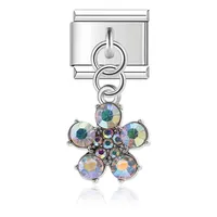 Hapiship Original Marguerite Oiseaux Fleur Pizza Cactus Casque CZ Charm Fit 9mm Bracelet En Acier Inoxydable Bijoux DIY Making DJtop67