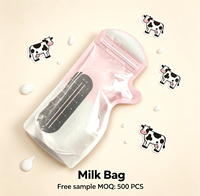 Sac à lait stérile jetable avec échelle de volume précise pour un stockage et une congélation sûrs du lait maternel pour bébé