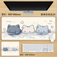 Super mignon grand tapis de souris noir haute qualité dessin animé chat tapis de souris en gros caoutchouc bureau tapis de bureau en stock!