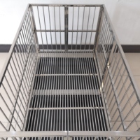 Cage pour animaux de compagnie en métal améliorée, moderne, renforcée, multi-niveaux, spacieuse, avec plateau en plastique et roues, pour la maison, le jardin, l'intérieur et l'appartement