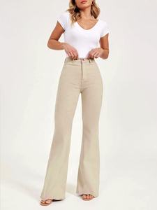 <strong>Women's</strong> Denim Pants White <strong>Beige</strong> Flared Pants High Waisted <strong>Women's</strong> <strong>Jeans</strong> for Laddies Customized - Product Image 5