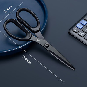 Deli Black Scissors 175Mm Straight Blade For <b>Paper</b> Cutting Office Home Crafting Use - Product Image 4