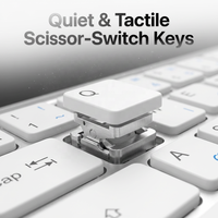Clavier ultra-plat à touches mécaniques avec rétroéclairage LED sans fil, grand pavé tactile, design pliable en trois parties, pour iPhone et iPad