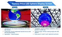 Écran LED Rond, Mur Vidéo Sphérique Pleine Couleur, Affichage Publicitaire Intérieur 0,5m 1,2m pour Salle d'Exposition, Magasin de Détail