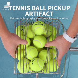 Recogedor de Pelotas de Tenis Jeberly de Fábrica, Acero Inoxidable, Portátil, Ajustable, Capacidad para 50 Pelotas - Product Image 2