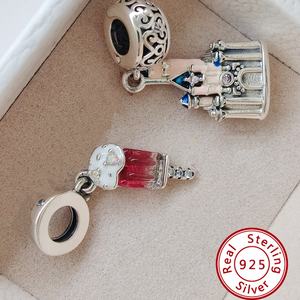 Breloques en argent sterling 925 certifiées GDTC HaYa PAN-45 de style Ipan pour la fabrication de bijoux, bracelets à breloques unisexes - Product Image 2
