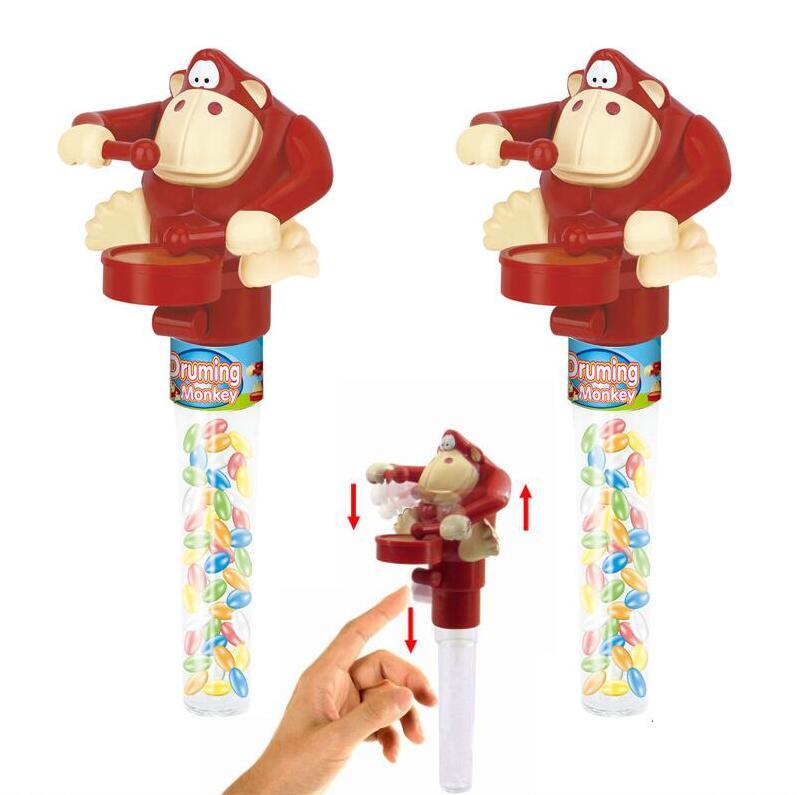 Shantou Juqi Candy Toy Factory Promotion Novelty Drumming Monkey Toys For Candy