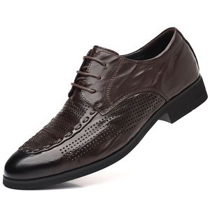 Zapatos de Cuero Casuales de Negocios para Hombre - Zapatos de Hombre de Cuero de Primera Capa con Suelas Suaves - Zapatos Formales de Punta Puntiaguda para Hombre - Product Image 4