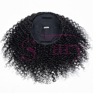 Hot Duy Nhất Và Sdd Siêu Đôi Rút Ra Nguyên Liệu Máy Làm Không Có Ren Việt Nam 100% Tóc Con Người Ngắn Pixie Xoăn Nửa Tóc Giả Nhà Cung Cấp - Product Image 4