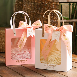 Luxury Transparent Window <b>Gift</b> Bags and Packaging <b>Gift</b> <b>Box</b> Valentine's Day Birthday with Handle Factory Wholesale & Low MOQ - Product Image 3