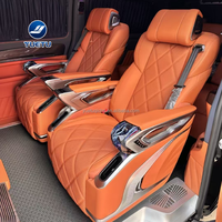 Siège de capitaine inclinable en cuir avec repose-jambes pour conversion de fourgonnette, fabricant OEM de sièges de voiture sur mesure, vente en gros