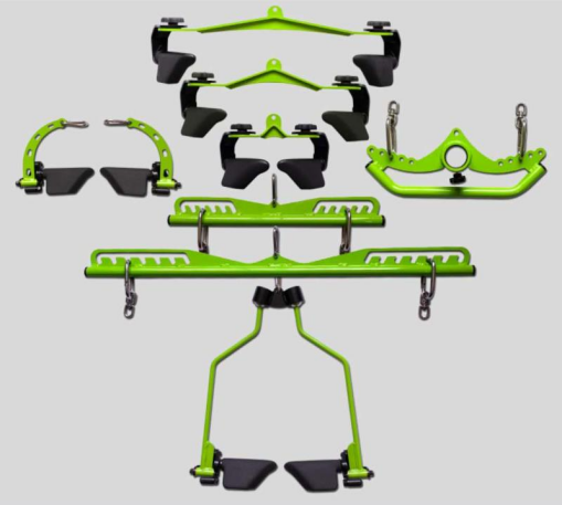 Factory Wholesale Multi-Function Trainer Gym Equipment Cable Attachments with Steel and Metal Handle Set Fitness Trainer