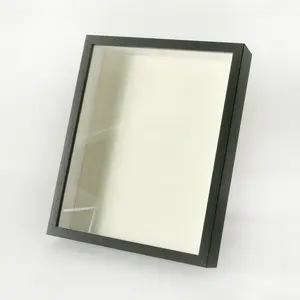 Moldura de madeira noz branca e preta, moldura para foto com arte de decoração mdf, moldura 3d de sombra com plexiglass