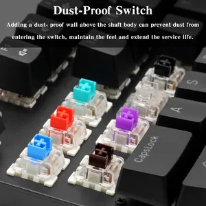 メカニカルキーボード用スイッチ 3ピン ホワイト軸リニア タクタイル サイレントスイッチ RGB LED SMD ゲーミングメカニカル MXスイッチ付き - Product Image 4