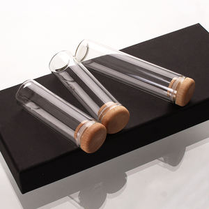 Frasco de vidrio transparente de 1oz 30ml con tapa de madera Botella de té pequeña botella vacía botellas de embalaje de azafrán - Product Image 4
