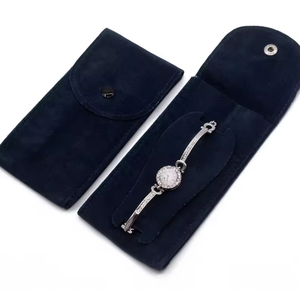 Luxury Portable Double-Sided Flannel Watch <b>Storage</b> Pouch High Quality Dust-Proof Watch <b>Boxes</b> & Cases for Travel Business Trip - Product Image 1
