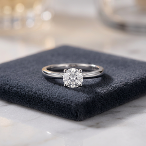 Bague de fiançailles et de mariage classique solitaire à quatre griffes en diamant de laboratoire CVD certifié IGI 1 carat, clarté VVS-VS, couleur E-F, en argent 925 - Product Image 2