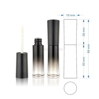 Tube cosmétique en plastique personnalisé avec logo, emballage vide pour gloss, applicateur, capacité 6,1 ml, couleur dégradée