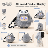 AI Panda TOTO: Bolsa de Peluche Portátil, Máscara de Panda para Dormir, Sombrero con Ojos LED de Colores, Clonación de Voz ChatGPT en Más de 50 Idiomas, Memoria