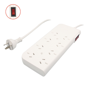 [OEM] <span class=keywords><strong>Regleta</strong></span> de <span class=keywords><strong>Enchufes</strong></span> Doméstica Argentina con 3 Pines IRAM, <span class=keywords><strong>8</strong></span> <span class=keywords><strong>Tomas</strong></span>, Cable H05VV-F, 10A 250V, para Oficina y Cocina - Product Image 1