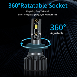 Đèn pha ô tô <span class=keywords><strong>LED</strong></span> YHKOMS cao cấp 4000LM 5530 CSP, phụ kiện bóng đèn 50W, dùng cho H4 H13 9004 9007 H1 H3 H7 H11 9005 - Product Image 4