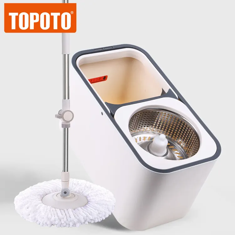 Topoto tay áp lực sợi nhỏ ma thuật sàn bụi loại bỏ hộ gia đình làm sạch lau và xô đặt