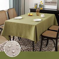 Nappe de table élégante de couleur café, tissée en lin, coton et polyester, imperméable, anti-taches et anti-poussière, de qualité supérieure, disponible en plusieurs couleurs, OEM ODM