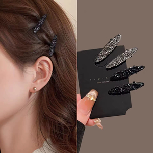 In-stock High-end Sweet <b>Small</b> Rhinestone Handmade 3.5cm Hair Clip Mini <b>Side</b> & Duckbill Clips for Fashionable Forehead Bangs - Product Image 6