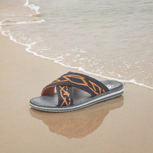 Sandalias de hombre con tiras cruzadas, punta abierta, parte superior tejida, suela de EVA, casuales para exteriores - Product Image 3