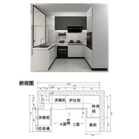 Armoire de cuisine moderne en nid d'abeille en aluminium personnalisée de luxe meuble complet armoire en verre îlot modulaire stockage îlot de rangement