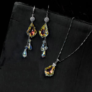 Cuentas colgantes de cristal AB Aurora para fabricación de joyas, cristales transparentes brillantes a granel, corazón, estrella, flor, pendientes de abalorios DIY - Product Image 5