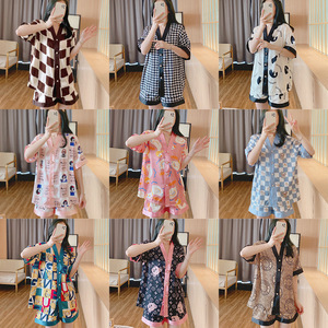 Pijamas femininos de manga curta, pijamas femininos de grandes dimensões, sucesso asiático, roupa de dormir - Product Image 2