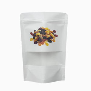 Bolsa de pie impresa personalizada de grado alimenticio con impresión en Color, bolsa de papel Kraft marrón Ziplock con traje de ventanas <span class=keywords><strong>para</strong></span> palomitas de maíz - Product Image 3