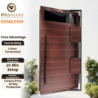 Portes d'entrée extérieures de sécurité en aluminium de qualité supérieure pour villas résidentielles, modèle 2026, fourniture directe usine OEM PSL