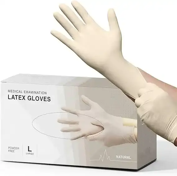 Medical Examination Powder Free Latex Gloves Wholesale OEM Package Cleaning Hotel Hospital Work Latex Gloves Disposable Gloves