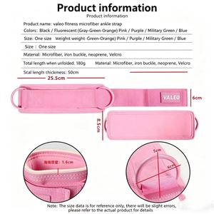 ROEGADYN Sangles de cheville en néoprène respirant et brillant pour abductions de la hanche et <span class=keywords><strong>curls</strong></span> des jambes, ajustement réglable, anneaux en D en acier, professionnel - Product Image 4