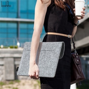 กระเป๋าใส่แล็ปท็อปแบบสลิม ดีไซน์พิเศษจาก Boshiho ผลิตจากผ้าสักหลาดรักษ์โลก เหมาะสำหรับ Ultrabook ใช้สำหรับธุรกิจ การเดินทาง และท่องเที่ยว - Product Image 6