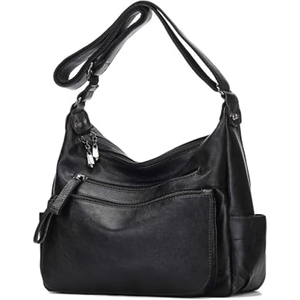 Bolso Tote Vintage de Color Sólido para Mujer con Cierre de Cremallera y Múltiples Bolsillos para Viaje - Product Image 3