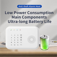 Système d'Alarme Anti-Intrusion Tuya pour Maison Intelligente 433 MHz Sans Fil et Filaire GSM 4G, Batterie de Secours, Domotique Portable