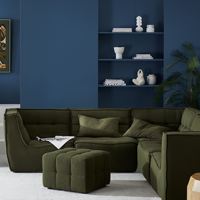 Canapé-lit contemporain de haute qualité en bois massif vert et avec cadre en contreplaqué Ensemble de salon moderne et élégant