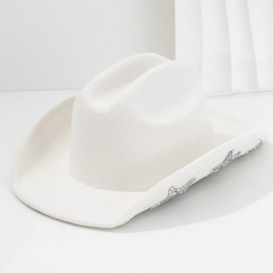 <span class=keywords><strong>Sombrero</strong></span> de <span class=keywords><strong>vaquero</strong></span> de fiesta de moda de lujo para <span class=keywords><strong>mujer</strong></span> único brillante diamante estrella Fedora Casual/deportes/viajes al aire libre/<span class=keywords><strong>sombrero</strong></span> de vaquera de boda - Product Image 2