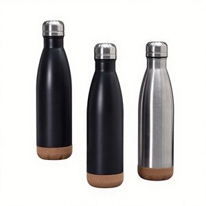 Suministro Directo Transfronterizo, Termo de Acero Inoxidable 304, Creativo, Doble Capa, Base de Corcho, Botella de Cola, Portátil para Exteriores - Product Image 1