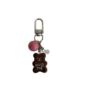 Regalo para Mujeres y Niñas, Accesorio para Bolsos DIY, Colgante de Esmalte Colorido, Llavero de Oso HUG <span class=keywords><strong>ME</strong></span>, Lindo Amuleto de Oso Gomoso Kawaii - Product Image 4