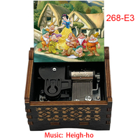 Boîte à musique en bois à remonter Heigh-ho, Blanche-Neige, souvenir spécial pour les fans d'anime, cadeaux de Noël pour la famille