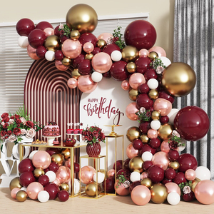 Kit DIY d'<span class=keywords><strong>arche</strong></span> de ballons en chrome <span class=keywords><strong>or</strong></span> rose <span class=keywords><strong>et</strong></span> <span class=keywords><strong>rouge</strong></span> bordeaux pour décoration de mariage <span class=keywords><strong>et</strong></span> de fête, ensemble de ballons en latex - Product Image 4